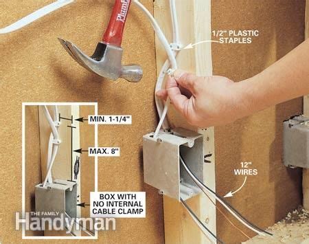 how far should wire stick out of electrical box|how to rough electrical box.